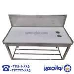 میز کار استیل رویه پلاستیکی - Image 2
